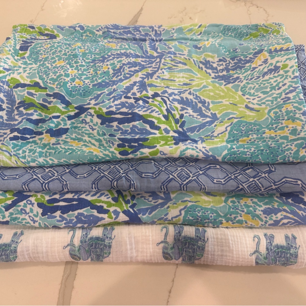 Lilly Pulitzer Pottery Barn Swaddles set of 4